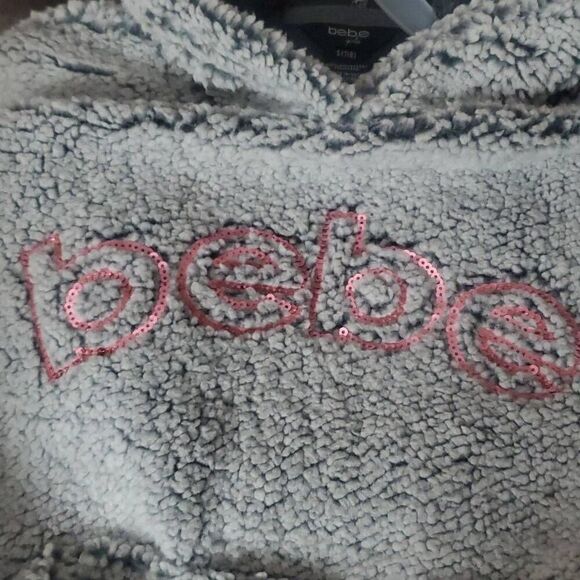 NWT BEBE GIRLS SHERPA HOODIE - Picture 2 of 5